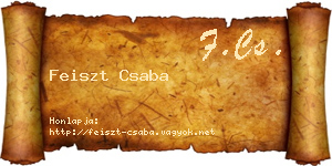 Feiszt Csaba névjegykártya